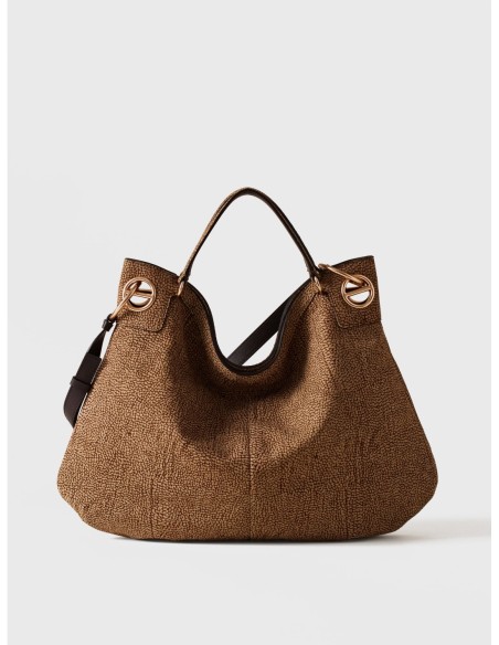 Borsa hobo Large in camoscio Op Borbonese London – Op naturale - foto 1