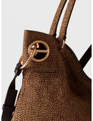 Borsa hobo Large in camoscio Op Borbonese London – Op naturale - foto 4