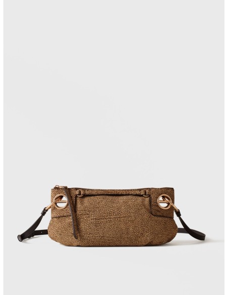 Borsa a tracolla Small in camoscio Op Borbonese London – Op naturale - foto 1
