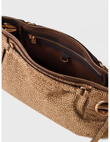 Borsa a tracolla Small in camoscio Op Borbonese London – Op naturale - foto 5