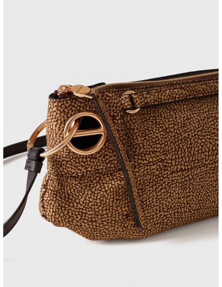 Borsa a tracolla Small in camoscio Op Borbonese London – Op naturale - foto 6