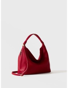 Borsa hobo Small in pelle Borbonese Plie – Ciliegia - foto 1 2