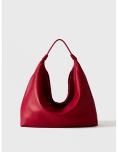 Borsa hobo Medium in pelle Borbonese Plie – Ciliegia - foto 1