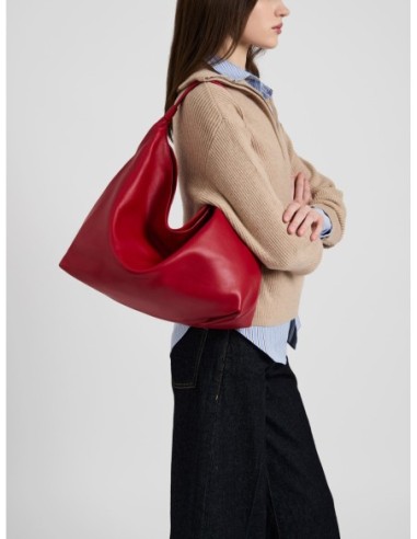 Borsa hobo Medium in pelle Borbonese Plie – Ciliegia - foto 2