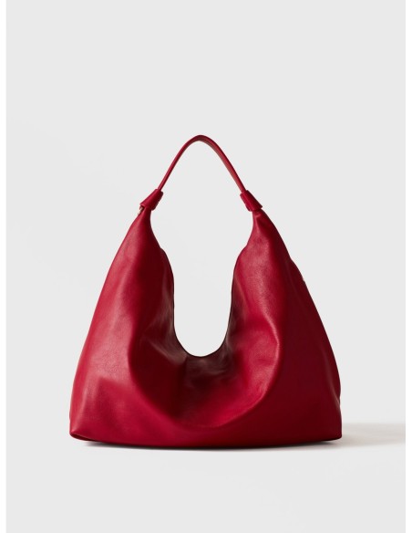 Borsa hobo Medium in pelle Borbonese Plie – Ciliegia - foto 4