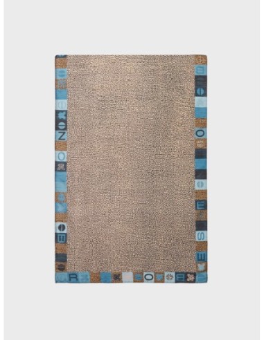 Stola in lana e seta stampa Op Borbonese – Op naturale/celeste - foto 1
