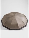 Ombrello mini open close stampa Op Borbonese – Nero/Op naturale