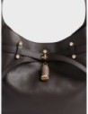 Borsa secchiello Medium in pelle Borbonese Premiere – Cacao