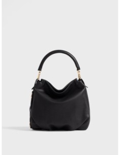 Borsa hobo Small in pelle effetto nabuk Borbonese Bice – Nero - foto 1