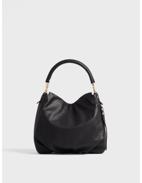 Borsa hobo Small in pelle effetto nabuk Borbonese Bice – Nero - foto 4