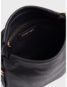 Borsa hobo Small in pelle effetto nabuk Borbonese Bice – Nero