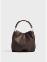 Borsa hobo Small in pelle effetto nabuk Borbonese Bice – Cacao