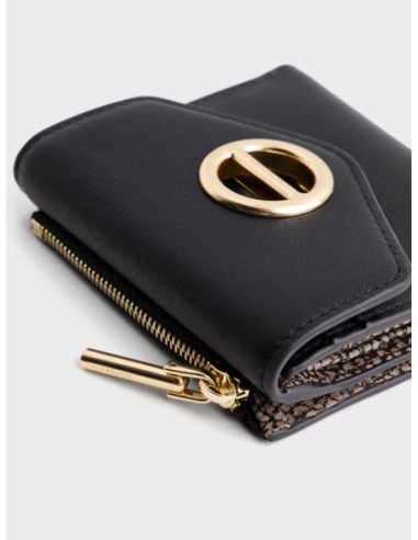 Portafoglio Small con patta e vite decorativa in pelle Borbonese Essence – Nero - foto 4