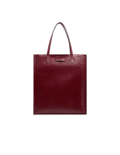 Borsa shopper verticale in pelle The Bridge Mirra – Barolo/Oro - foto 1