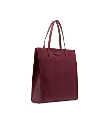 Borsa shopper verticale in pelle The Bridge Mirra – Barolo/Oro - foto 2