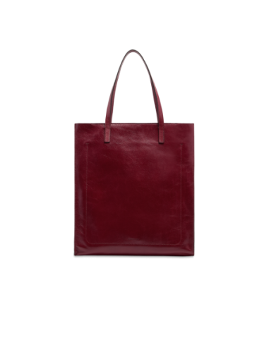 Borsa shopper verticale in pelle The Bridge Mirra – Barolo/Oro - foto 3
