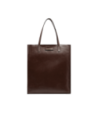 Borsa shopper verticale in pelle The Bridge Mirra – Moka/Oro