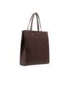 Borsa shopper verticale in pelle The Bridge Mirra – Moka/Oro