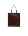 Borsa shopper verticale in pelle The Bridge Mirra – Moka/Oro