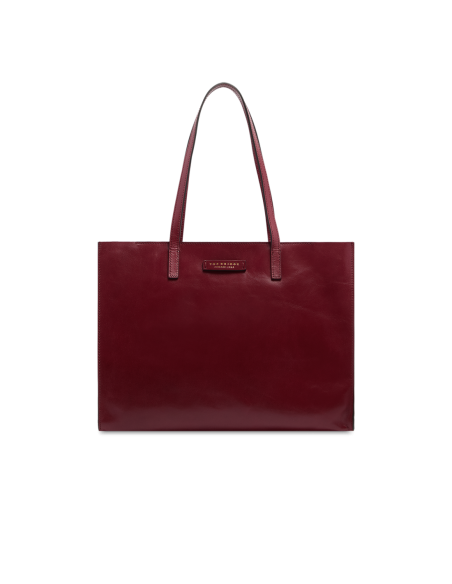 Borsa shopper in pelle The Bridge Mirra – Barolo/Oro - foto 1