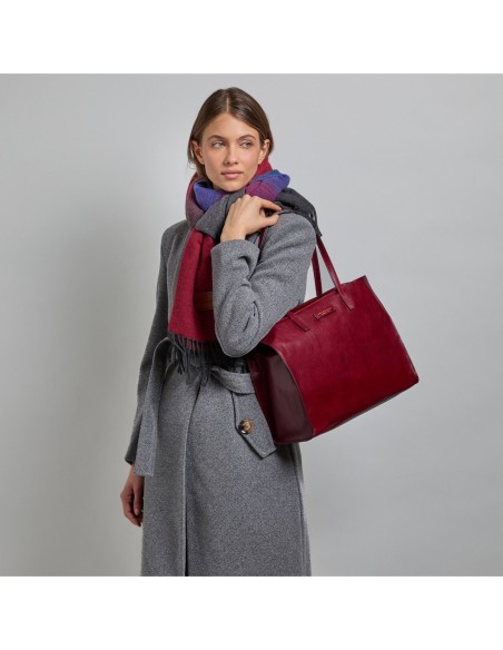 Borsa shopper in pelle The Bridge Mirra – Barolo/Oro - foto 5