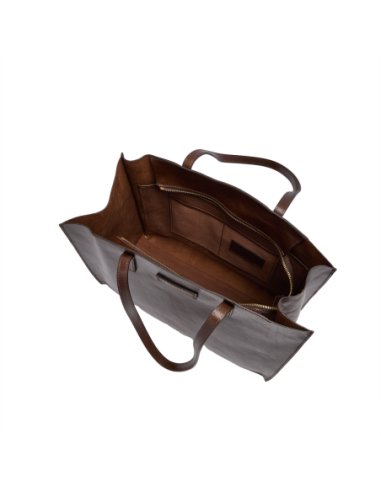 Borsa shopper in pelle The Bridge Mirra – Moka/Oro - foto 4