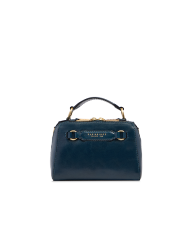 Borsa a mano piccola in pelle con tracolla The Bridge Laura – Notte/Oro - foto 1
