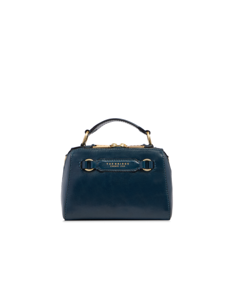 Borsa a mano piccola in pelle con tracolla The Bridge Laura – Notte/Oro - foto 1