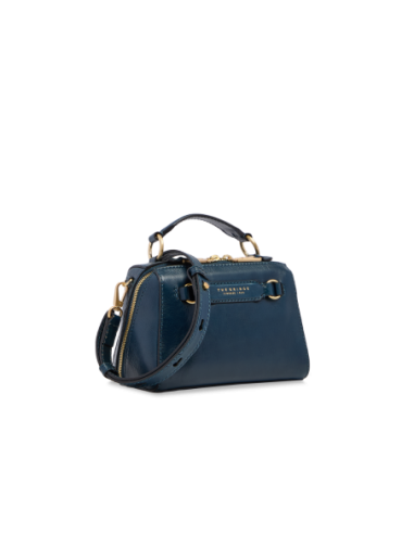 Borsa a mano piccola in pelle con tracolla The Bridge Laura – Notte/Oro - foto 2