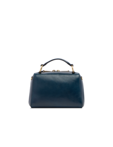 Borsa a mano piccola in pelle con tracolla The Bridge Laura – Notte/Oro - foto 3