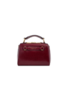 Borsa a mano piccola in pelle con tracolla The Bridge Laura – Barolo/Oro