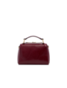 Borsa a mano piccola in pelle con tracolla The Bridge Laura – Barolo/Oro