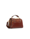 Borsa a mano piccola in pelle con tracolla The Bridge Laura – Marrone/Oro