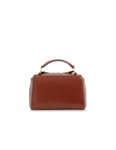 Borsa a mano piccola in pelle con tracolla The Bridge Laura – Marrone/Oro - foto 3