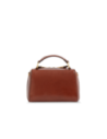 Borsa a mano piccola in pelle con tracolla The Bridge Laura – Marrone/Oro