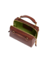 Borsa a mano piccola in pelle con tracolla The Bridge Laura – Marrone/Oro