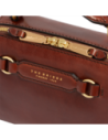 Borsa a mano piccola in pelle con tracolla The Bridge Laura – Marrone/Oro