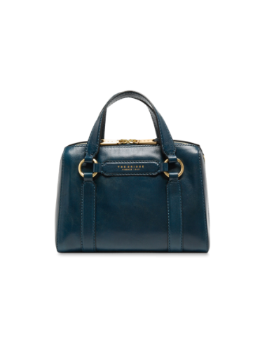 Borsa a mano media in pelle con zip e tracolla The Bridge Laura – Notte/Oro - foto 1