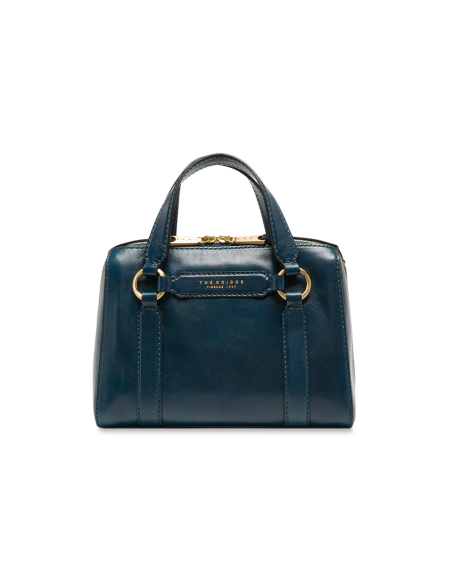 Borsa a mano media in pelle con zip e tracolla The Bridge Laura – Notte/Oro - foto 1