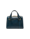 Borsa a mano media in pelle con zip e tracolla The Bridge Laura – Notte/Oro