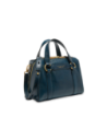 Borsa a mano media in pelle con zip e tracolla The Bridge Laura – Notte/Oro