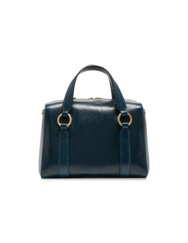Borsa a mano media in pelle con zip e tracolla The Bridge Laura – Notte/Oro - foto 3