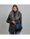 Borsa a mano media in pelle con zip e tracolla The Bridge Laura – Notte/Oro