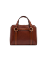 Borsa a mano media in pelle con zip e tracolla The Bridge Laura – Marrone/Oro Borsa a mano media in pelle con zip e tracolla The Bridge Laura – Marrone/Oro
