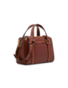 Borsa a mano media in pelle con zip e tracolla The Bridge Laura – Marrone/Oro Borsa a mano media in pelle con zip e tracolla The Bridge Laura – Marrone/Oro