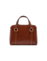 Borsa a mano media in pelle con zip e tracolla The Bridge Laura – Marrone/Oro Borsa a mano media in pelle con zip e tracolla The Bridge Laura – Marrone/Oro