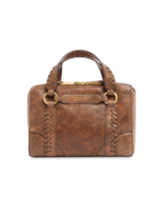 Borsa a mano in pelle cracklé con tracolla The Bridge Laura Wow – Moka/Oro - foto 1