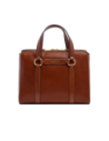 Borsa a mano grande in pelle con zip e tracolla The Bridge Laura – Marrone/Oro