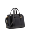 Borsa a mano grande in pelle con zip e tracolla The Bridge Laura – Nero/Oro Borsa a mano grande in pelle con zip e tracolla The Bridge Laura – Nero/Oro