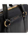 Borsa a mano grande in pelle con zip e tracolla The Bridge Laura – Nero/Oro Borsa a mano grande in pelle con zip e tracolla The Bridge Laura – Nero/Oro